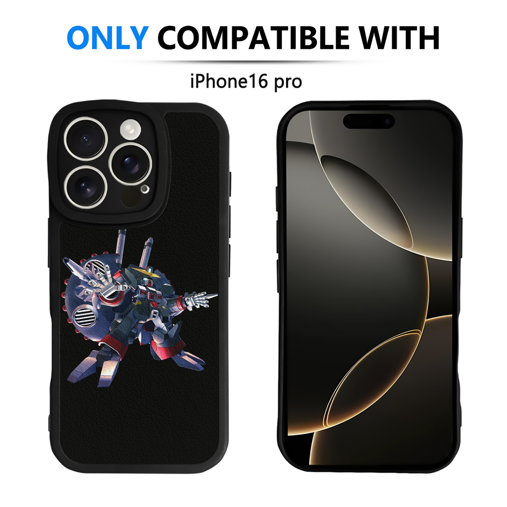 （画像用） 機動戦士ガンダム Mobile Suit Gundam 【iPhone 16シリーズ対応】シリコンスマホケース（レザー調） 材質：シリコン